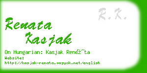 renata kasjak business card